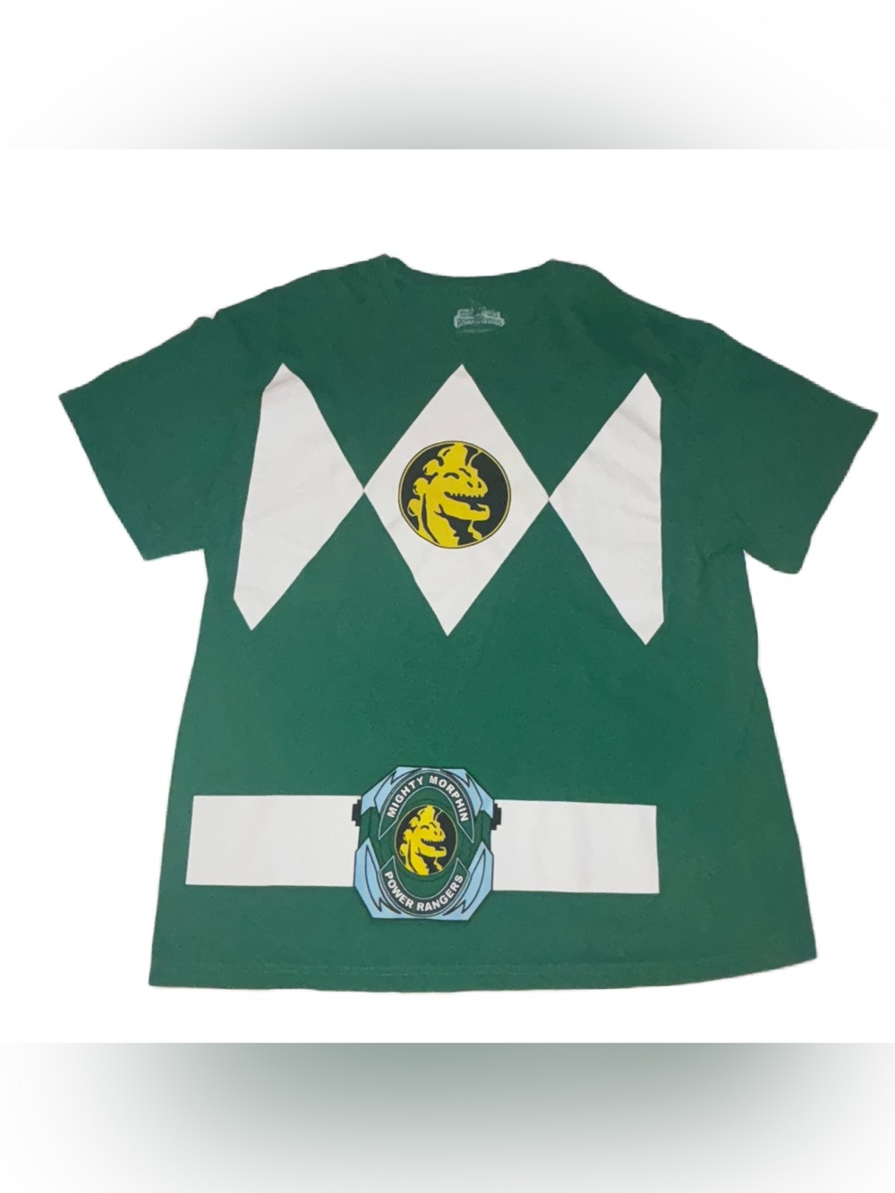 Vintage Green Power Ranger Dino Emblem Short Sleeve Tee Shirt Men’s XL